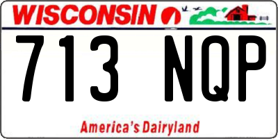 WI license plate 713NQP