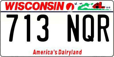 WI license plate 713NQR