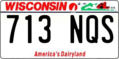WI license plate 713NQS