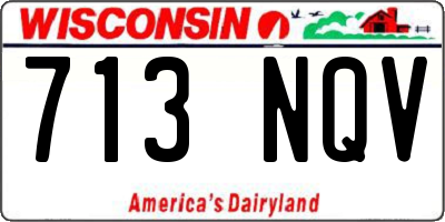 WI license plate 713NQV