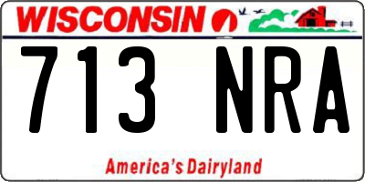 WI license plate 713NRA