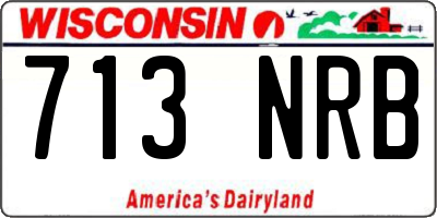 WI license plate 713NRB