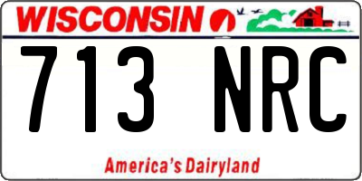 WI license plate 713NRC