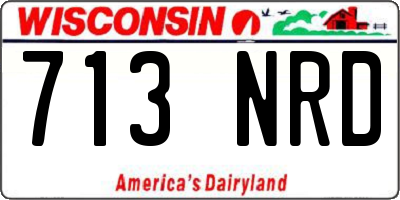 WI license plate 713NRD