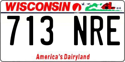 WI license plate 713NRE