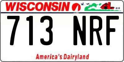 WI license plate 713NRF