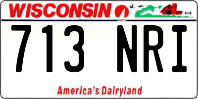 WI license plate 713NRI
