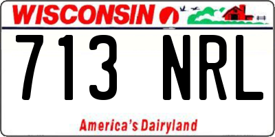 WI license plate 713NRL