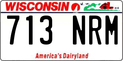 WI license plate 713NRM