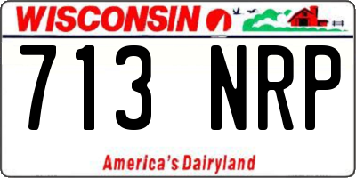 WI license plate 713NRP