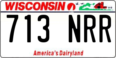 WI license plate 713NRR