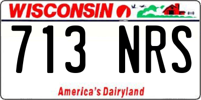 WI license plate 713NRS