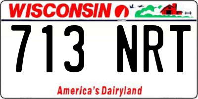 WI license plate 713NRT