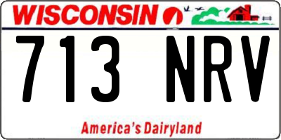 WI license plate 713NRV