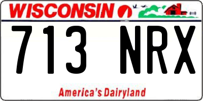 WI license plate 713NRX