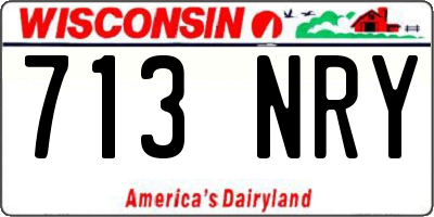 WI license plate 713NRY