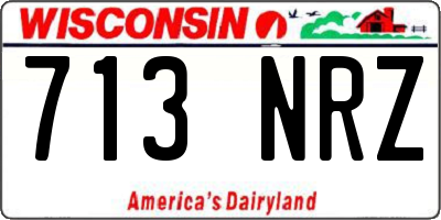 WI license plate 713NRZ