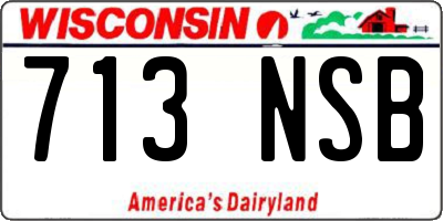 WI license plate 713NSB