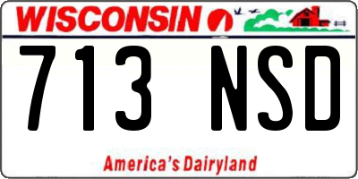 WI license plate 713NSD