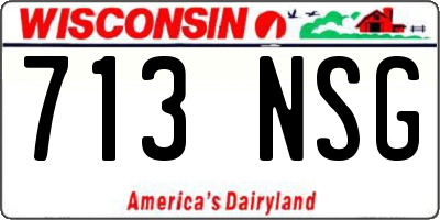 WI license plate 713NSG
