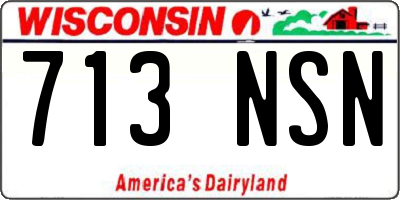 WI license plate 713NSN