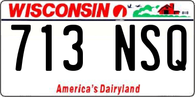 WI license plate 713NSQ