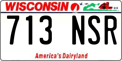 WI license plate 713NSR