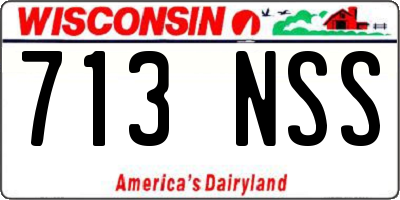 WI license plate 713NSS