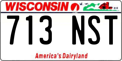 WI license plate 713NST