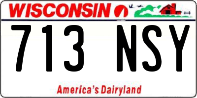 WI license plate 713NSY