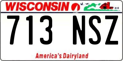 WI license plate 713NSZ