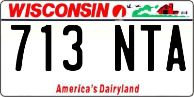 WI license plate 713NTA