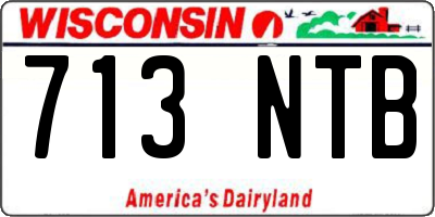 WI license plate 713NTB