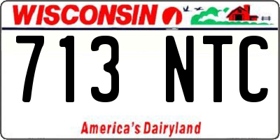 WI license plate 713NTC