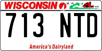 WI license plate 713NTD