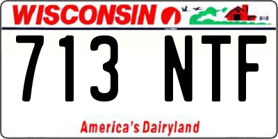 WI license plate 713NTF