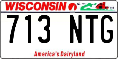 WI license plate 713NTG