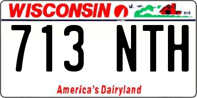 WI license plate 713NTH