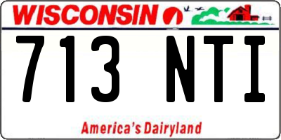 WI license plate 713NTI