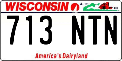 WI license plate 713NTN