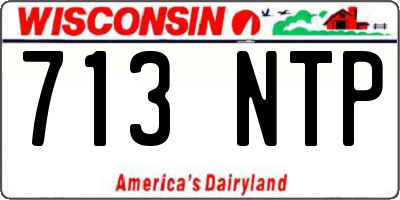 WI license plate 713NTP