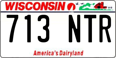 WI license plate 713NTR