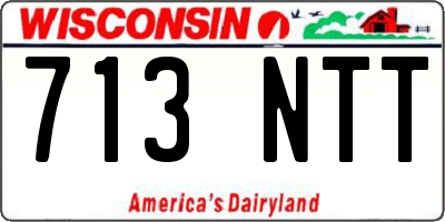 WI license plate 713NTT