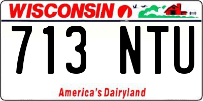 WI license plate 713NTU