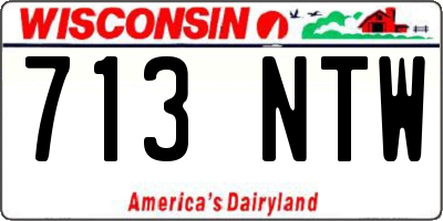 WI license plate 713NTW