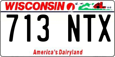 WI license plate 713NTX