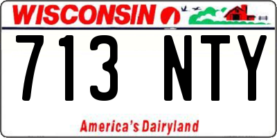 WI license plate 713NTY