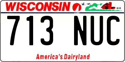 WI license plate 713NUC