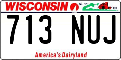 WI license plate 713NUJ