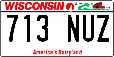 WI license plate 713NUZ
